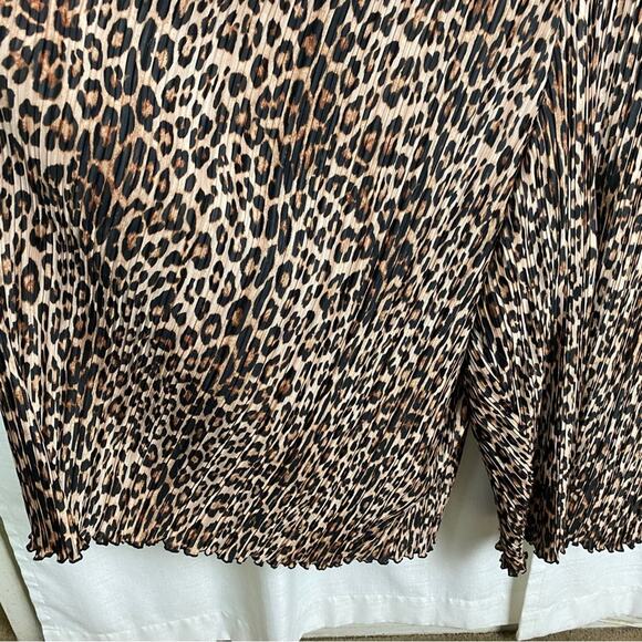 Good American Leopard Print Always Fits Plisse Knotted Romper Sz.5-8(2x-5X) NWT - Picture 8 of 16